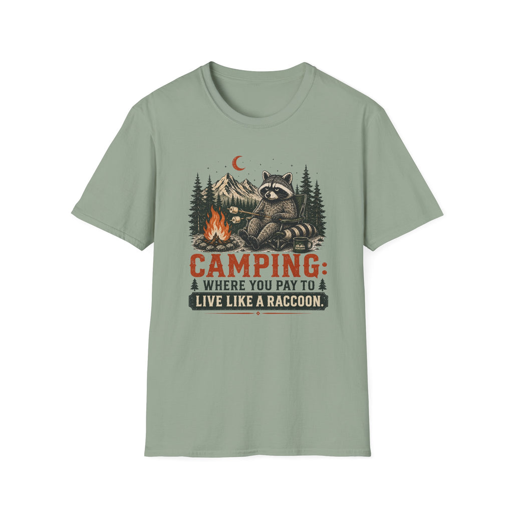 Camping Raccoon T-Shirt