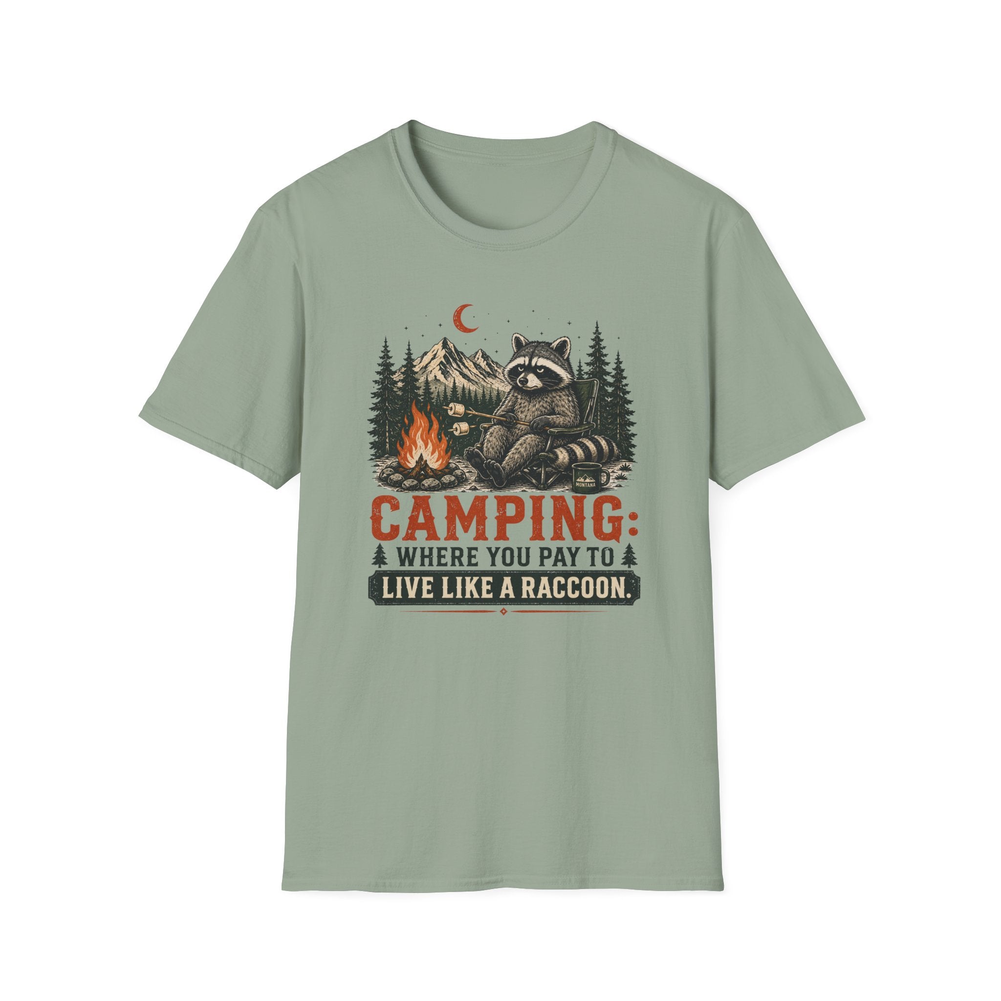 Camping Raccoon T-Shirt