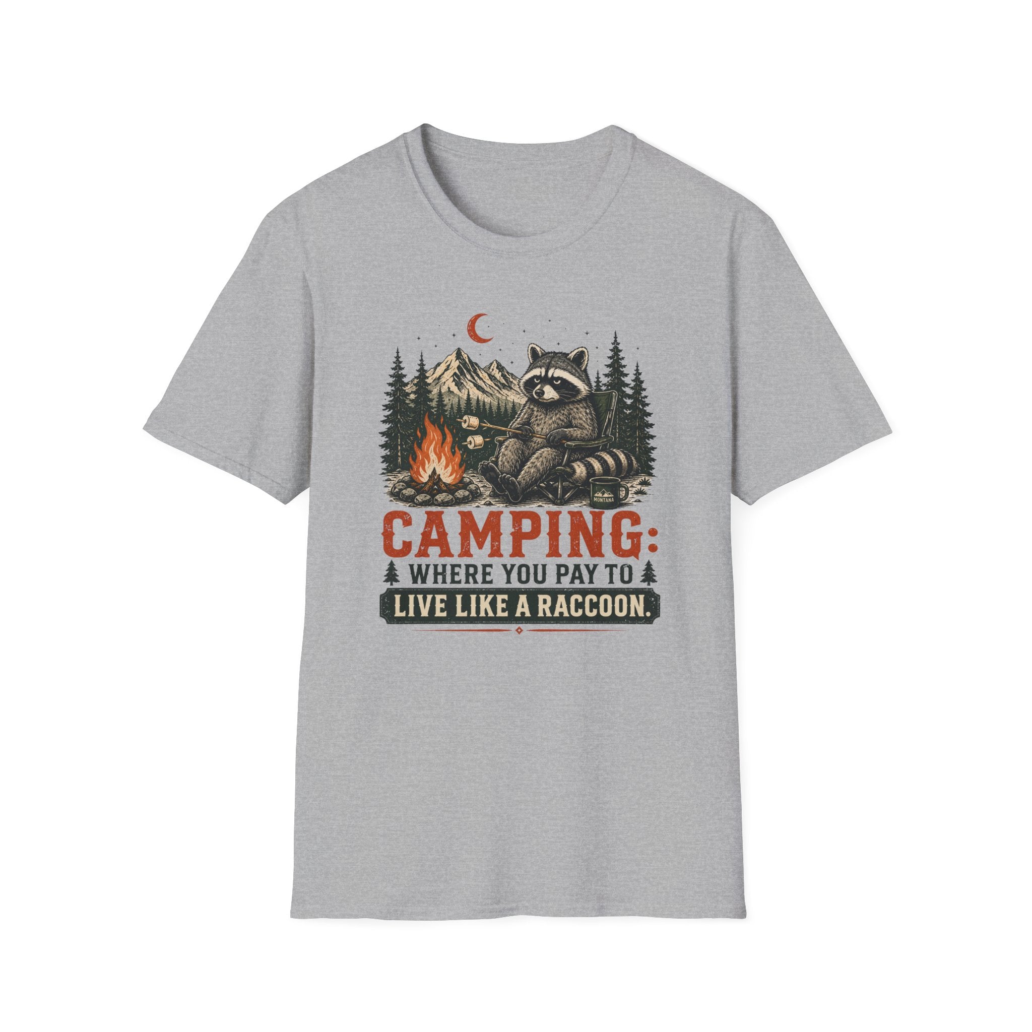Camping Raccoon T-Shirt