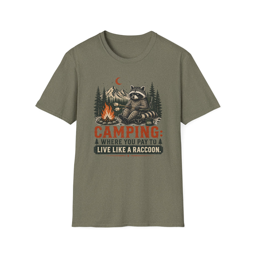 Camping Raccoon T-Shirt