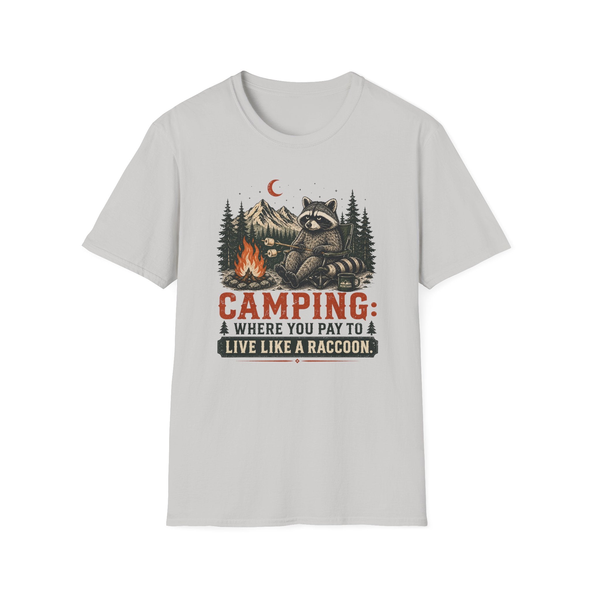 Camping Raccoon T-Shirt