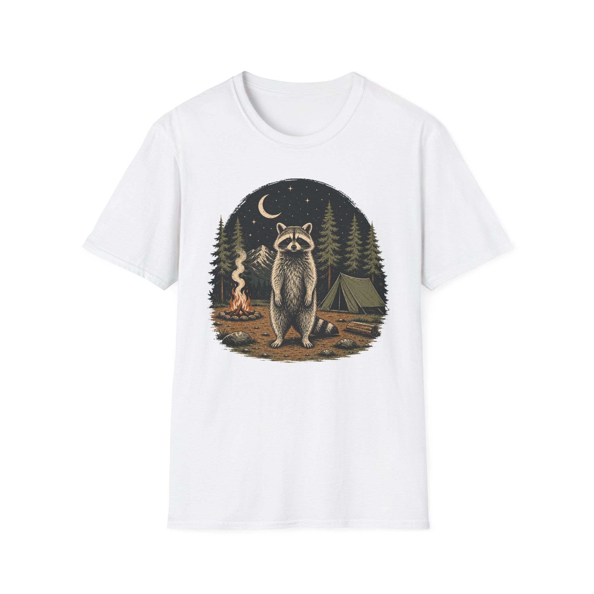 Raccoon Camping  T-Shirt