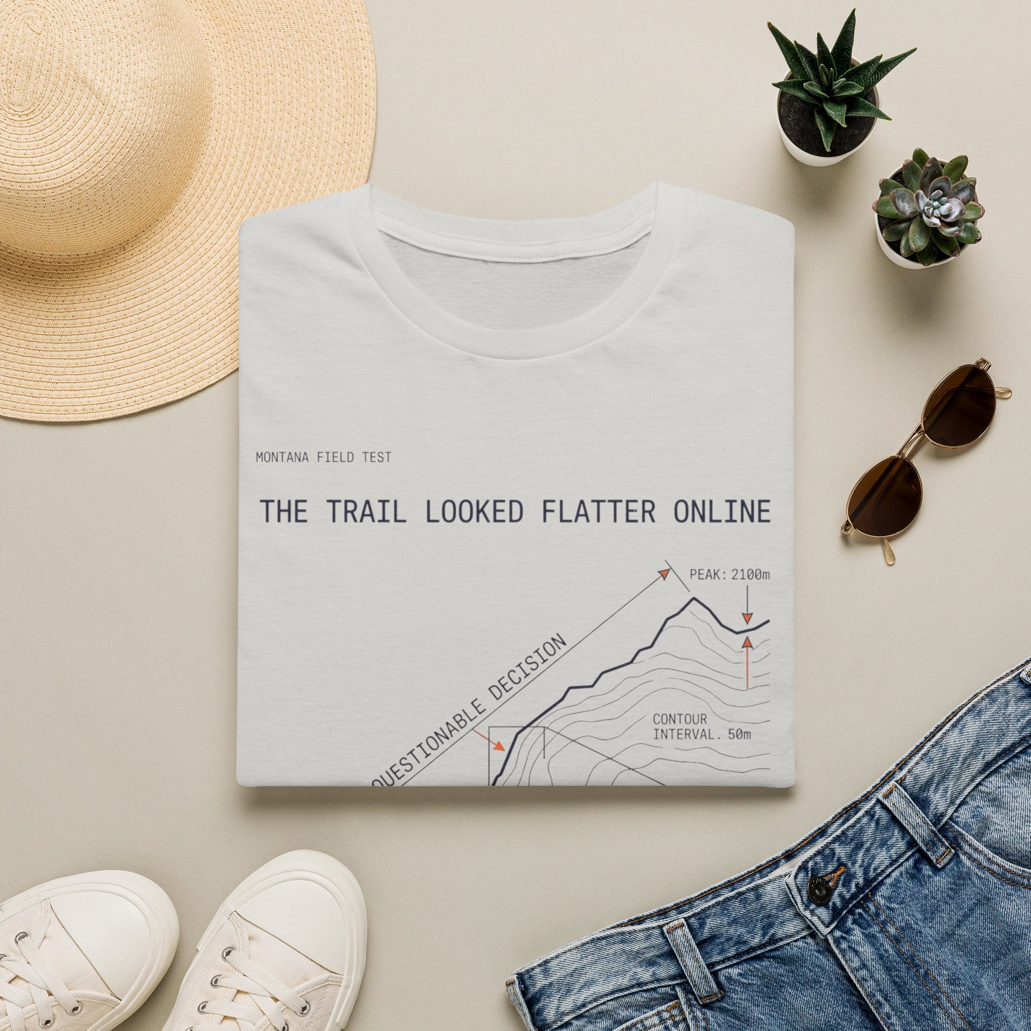 the trail looked flatter online