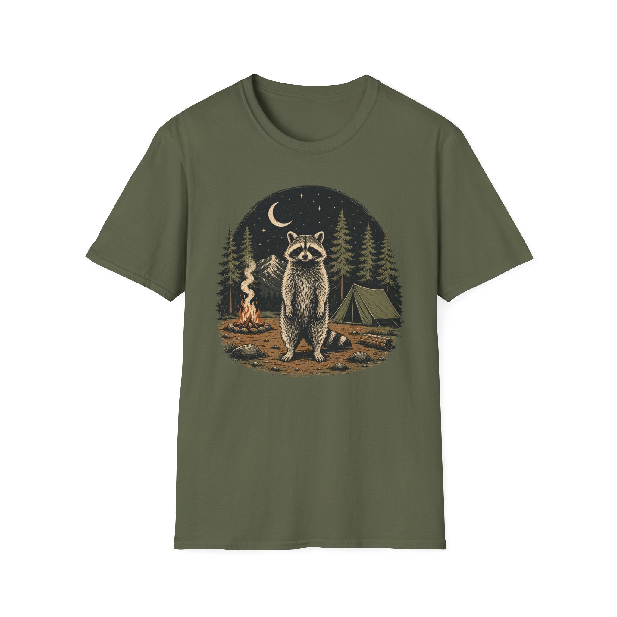 Raccoon Camping  T-Shirt
