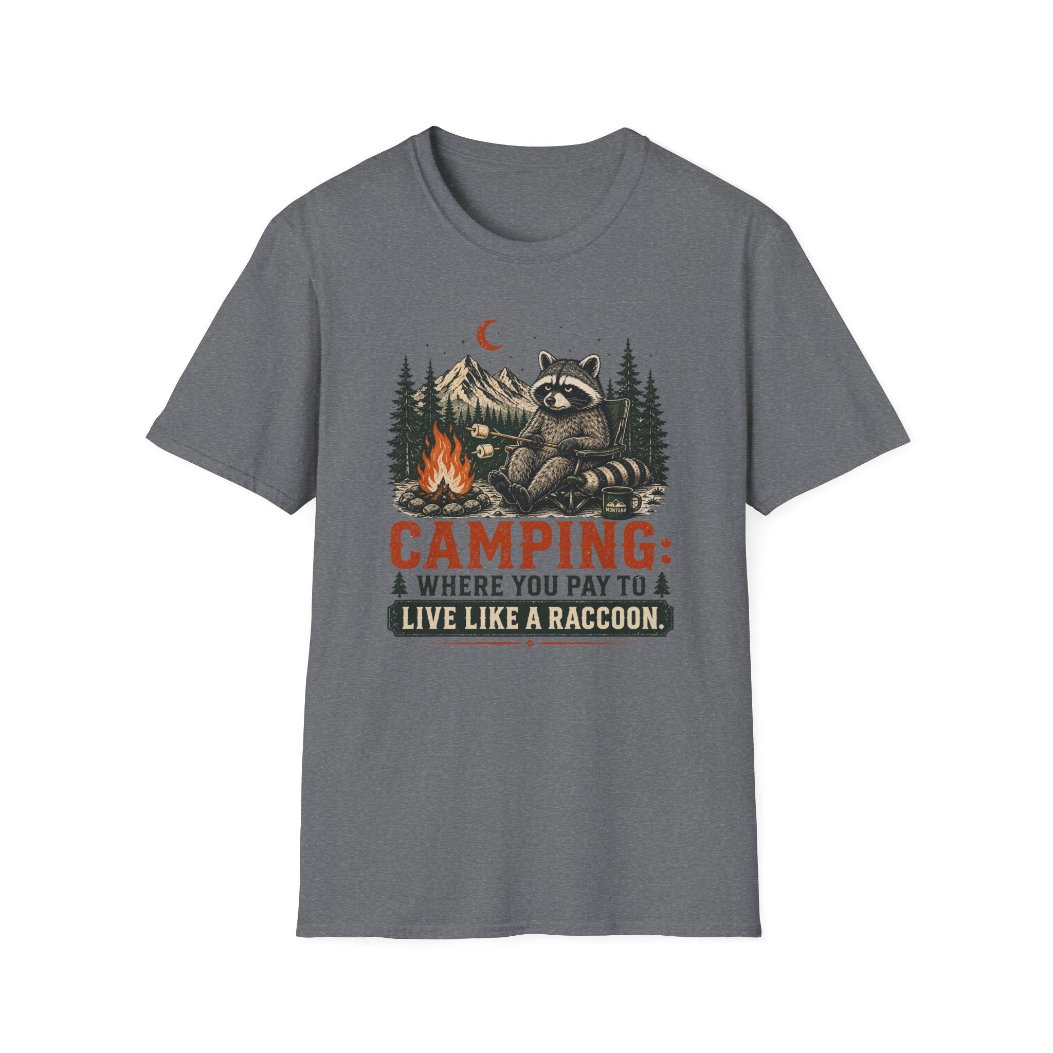 Camping Raccoon T-Shirt