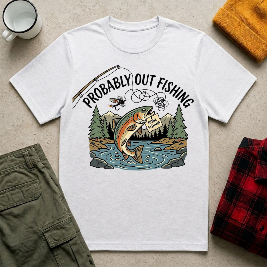 Probably Out Fishing T-Shirt