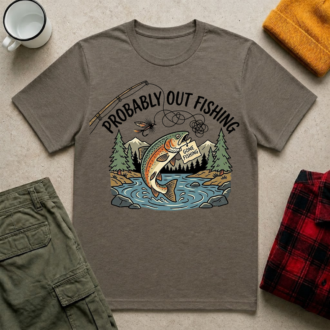Probably Out Fishing T-Shirt
