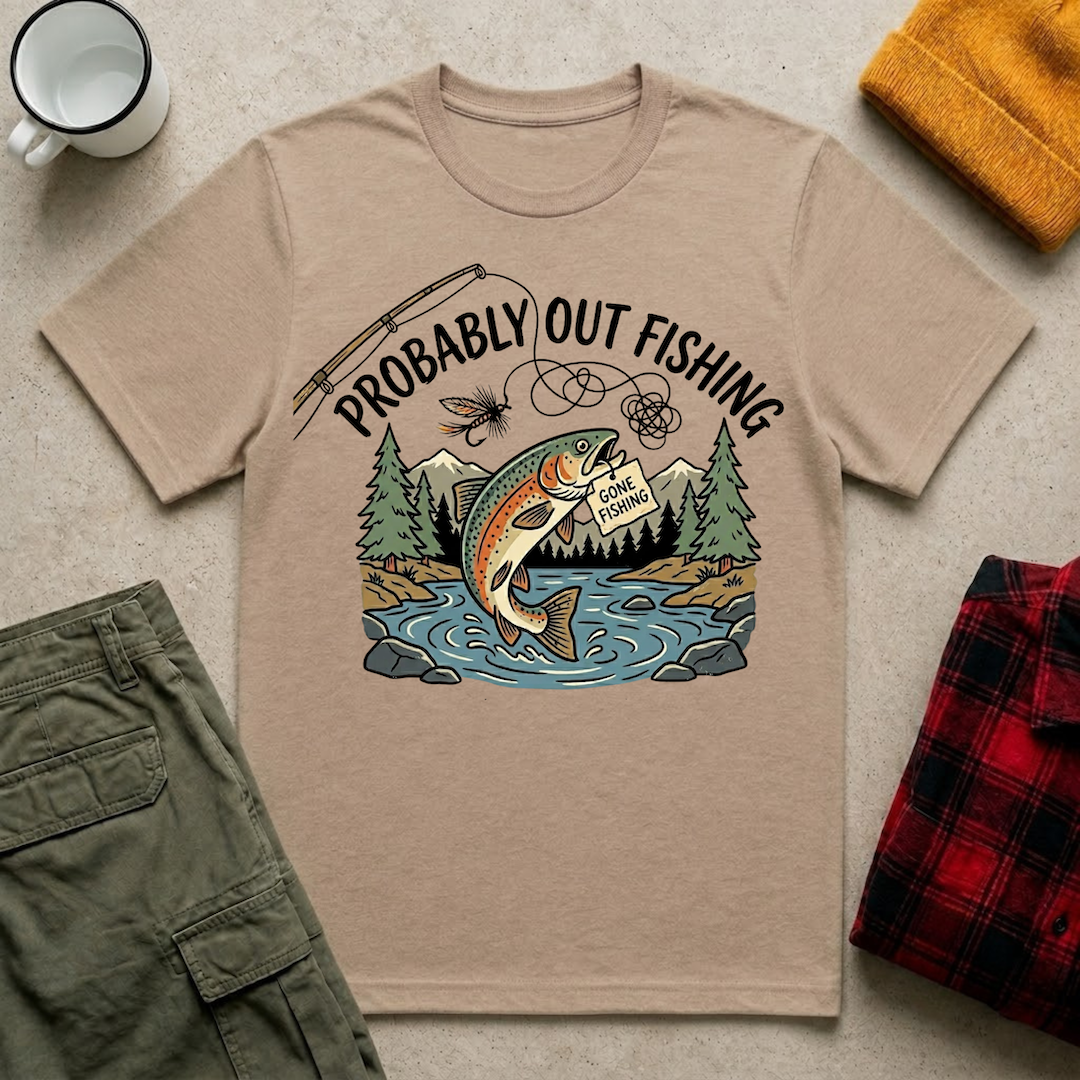 Probably Out Fishing T-Shirt