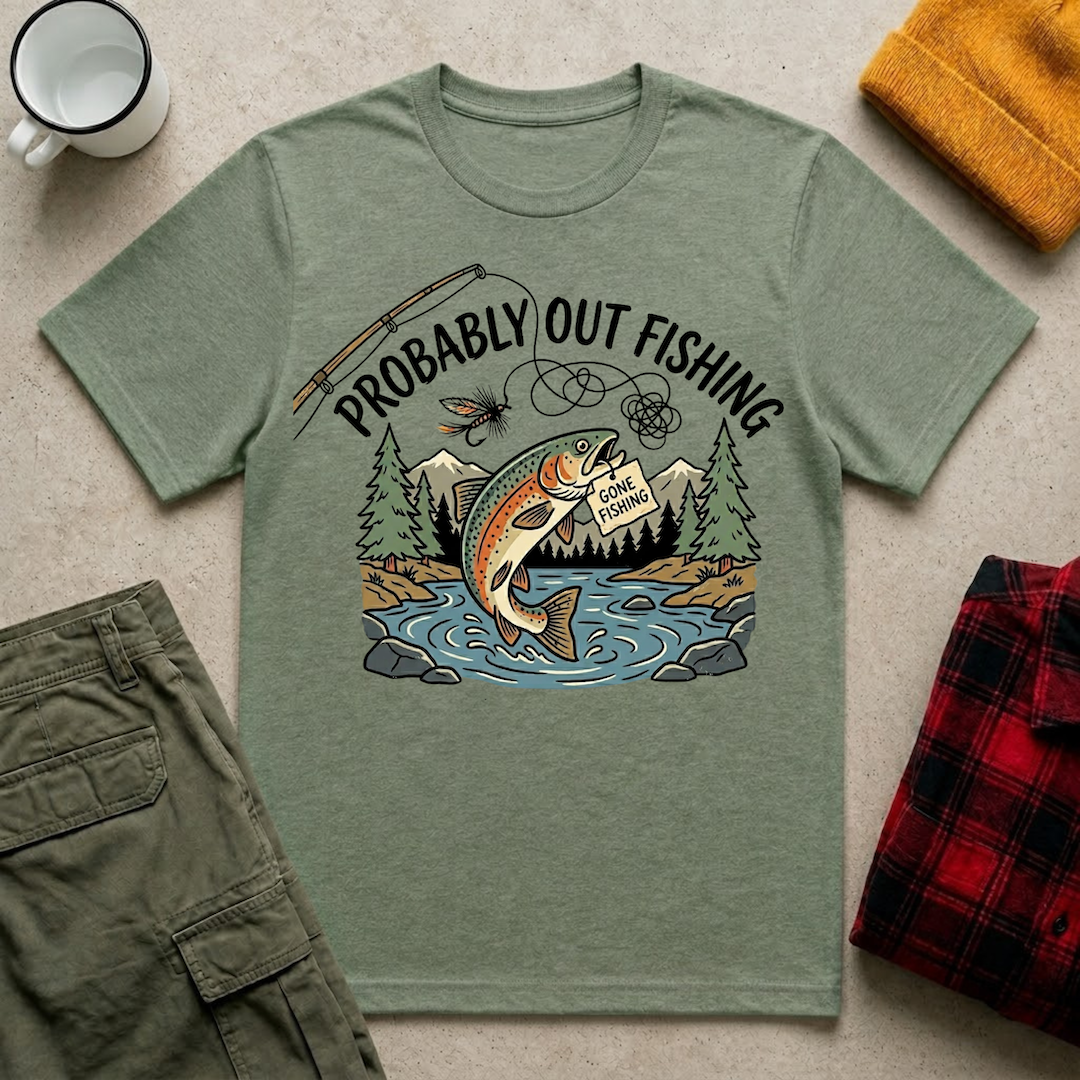 Probably Out Fishing T-Shirt