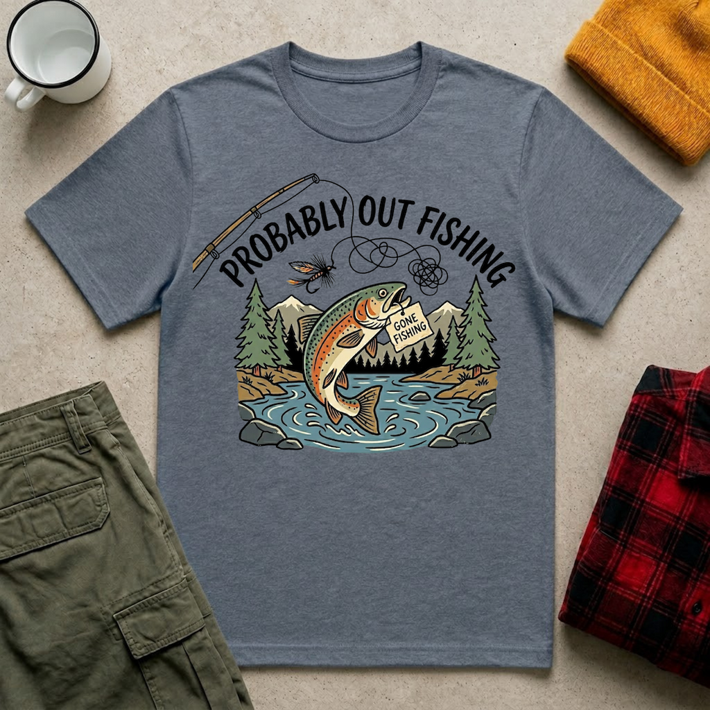 Probably Out Fishing T-Shirt