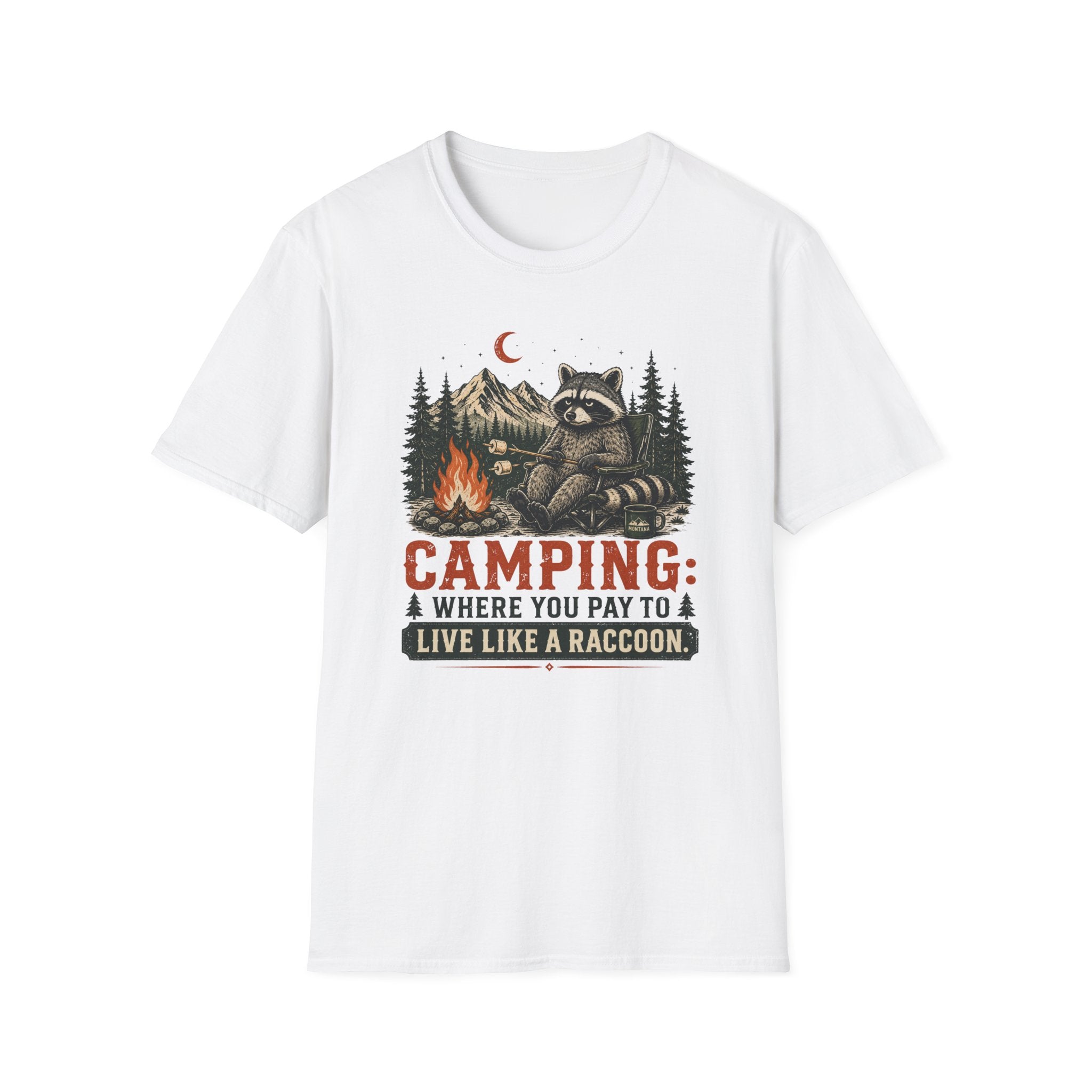 Camping Raccoon T-Shirt