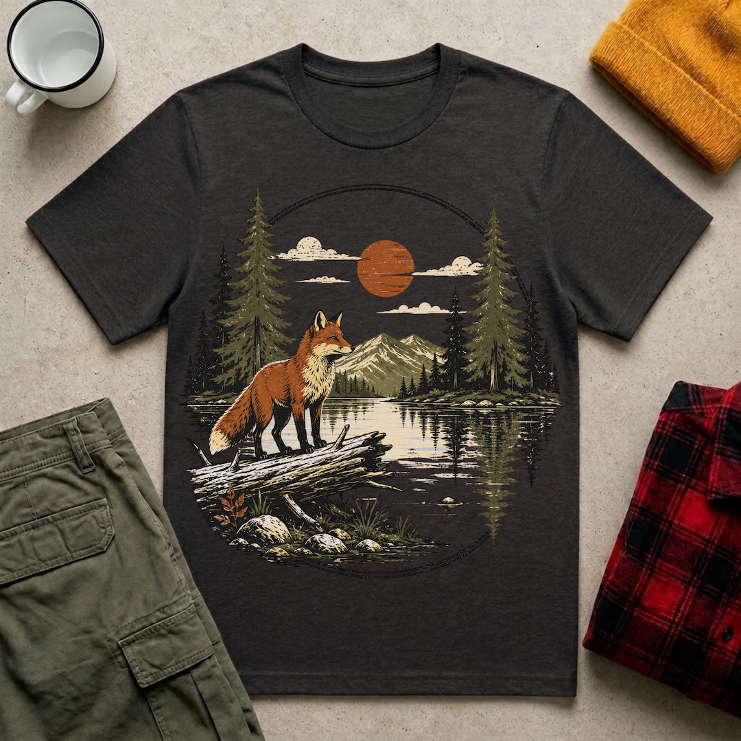 Fox And Lake T-Shirt