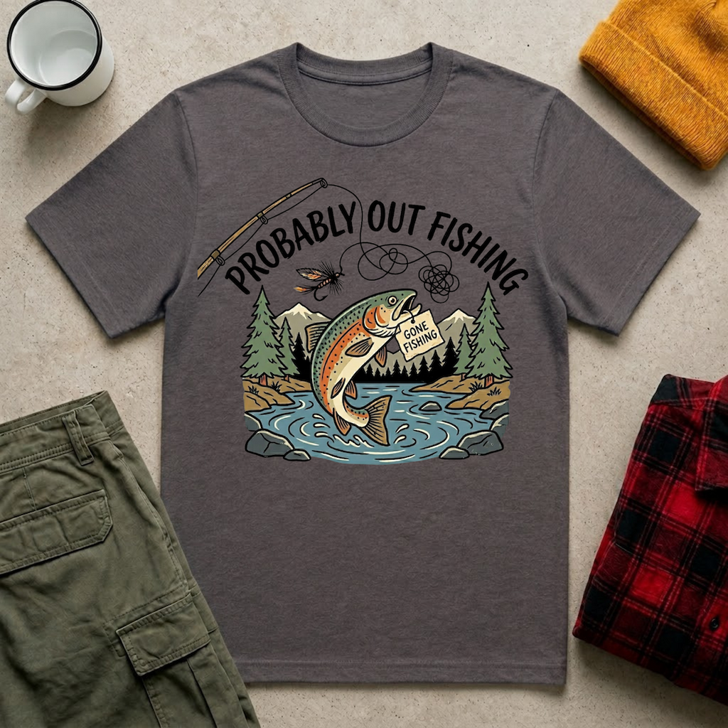 Probably Out Fishing T-Shirt