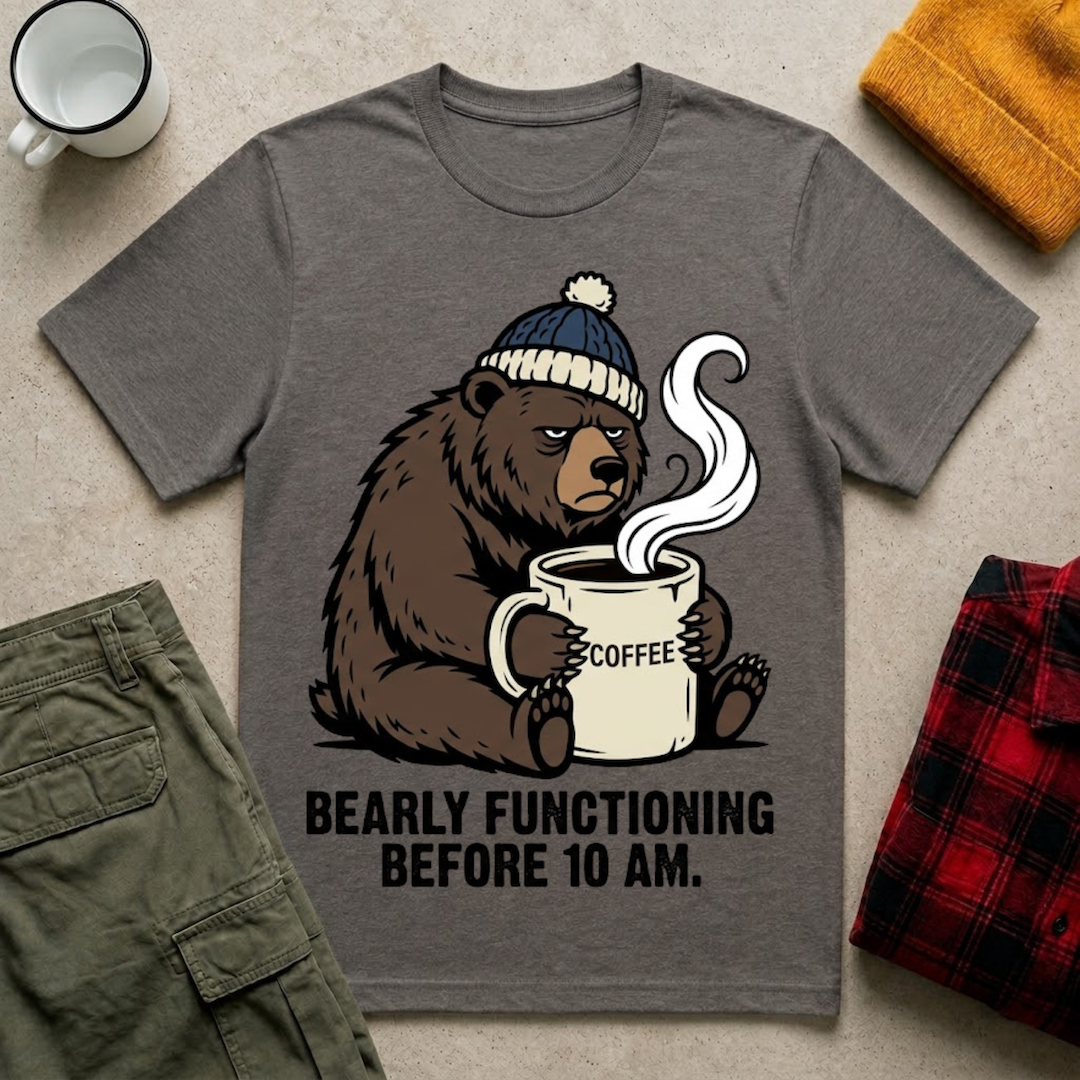 Bearly Functioning Before 10 AM T-Shirt