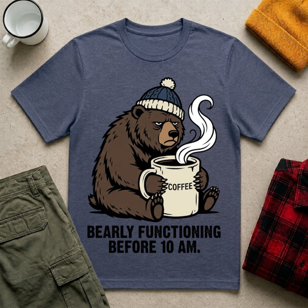 Bearly Functioning Before 10 AM T-Shirt