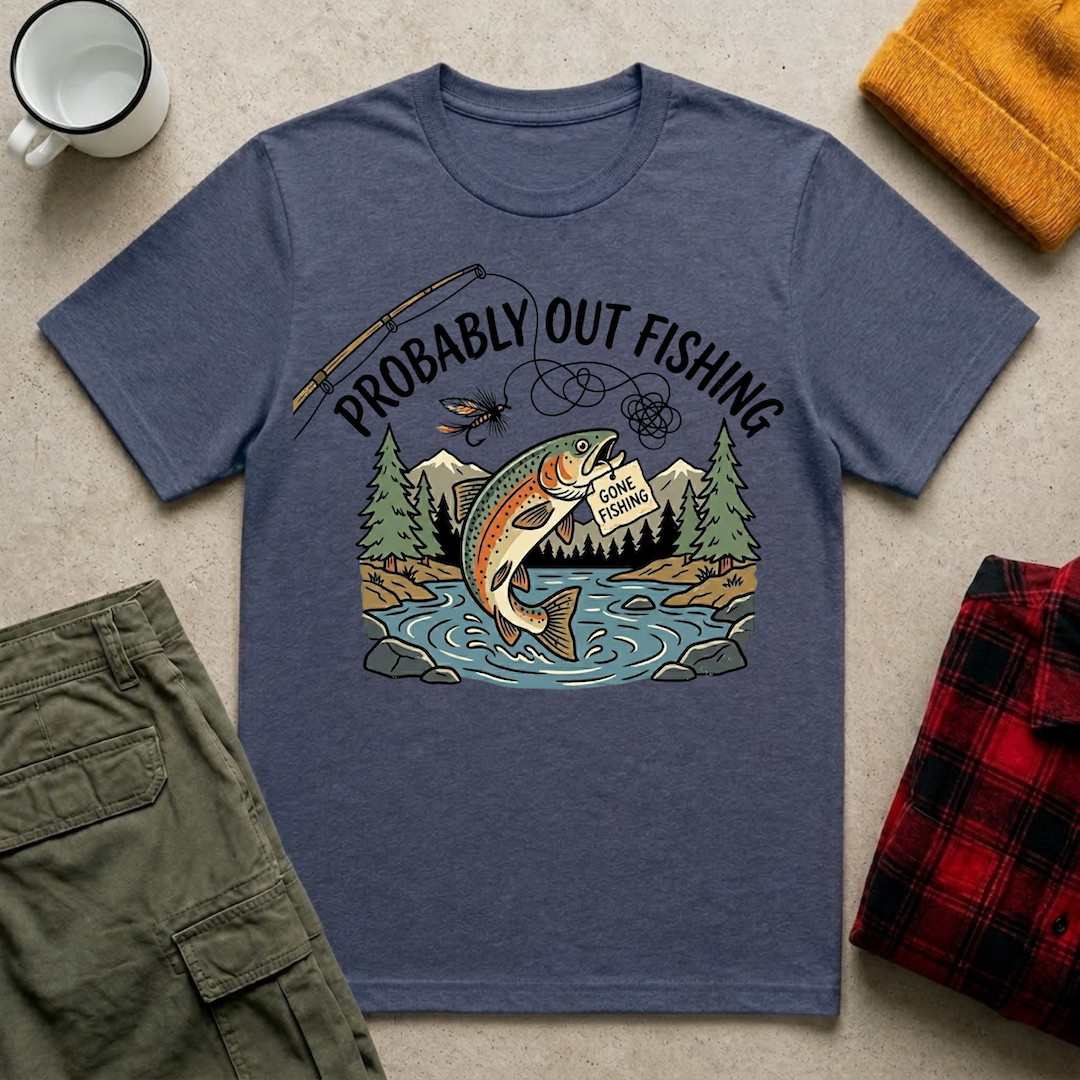 Probably Out Fishing T-Shirt