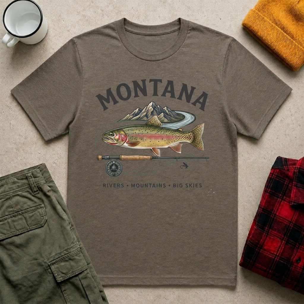 Rivers Mountains Big Sky T-Shirt