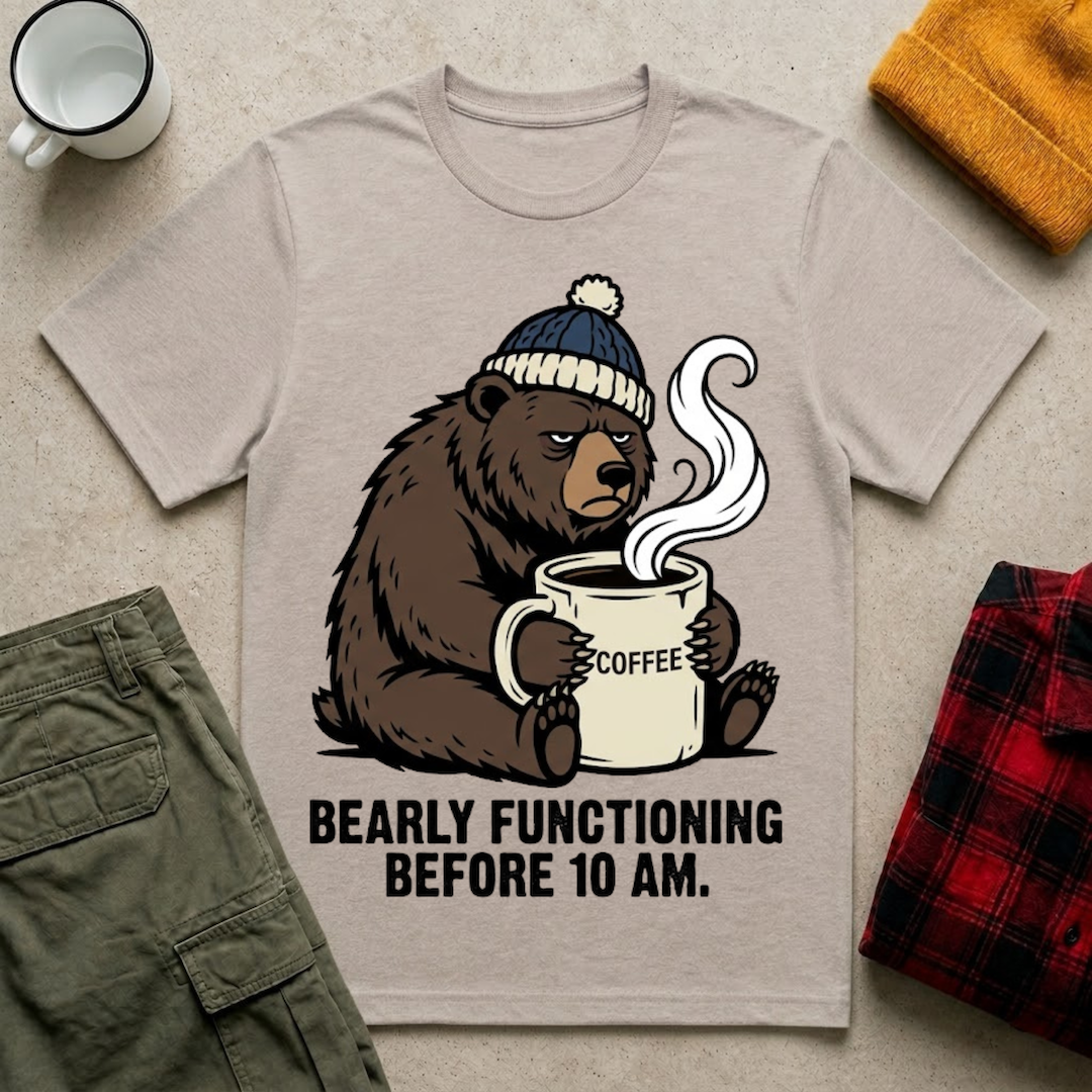 Bearly Functioning Before 10 AM T-Shirt