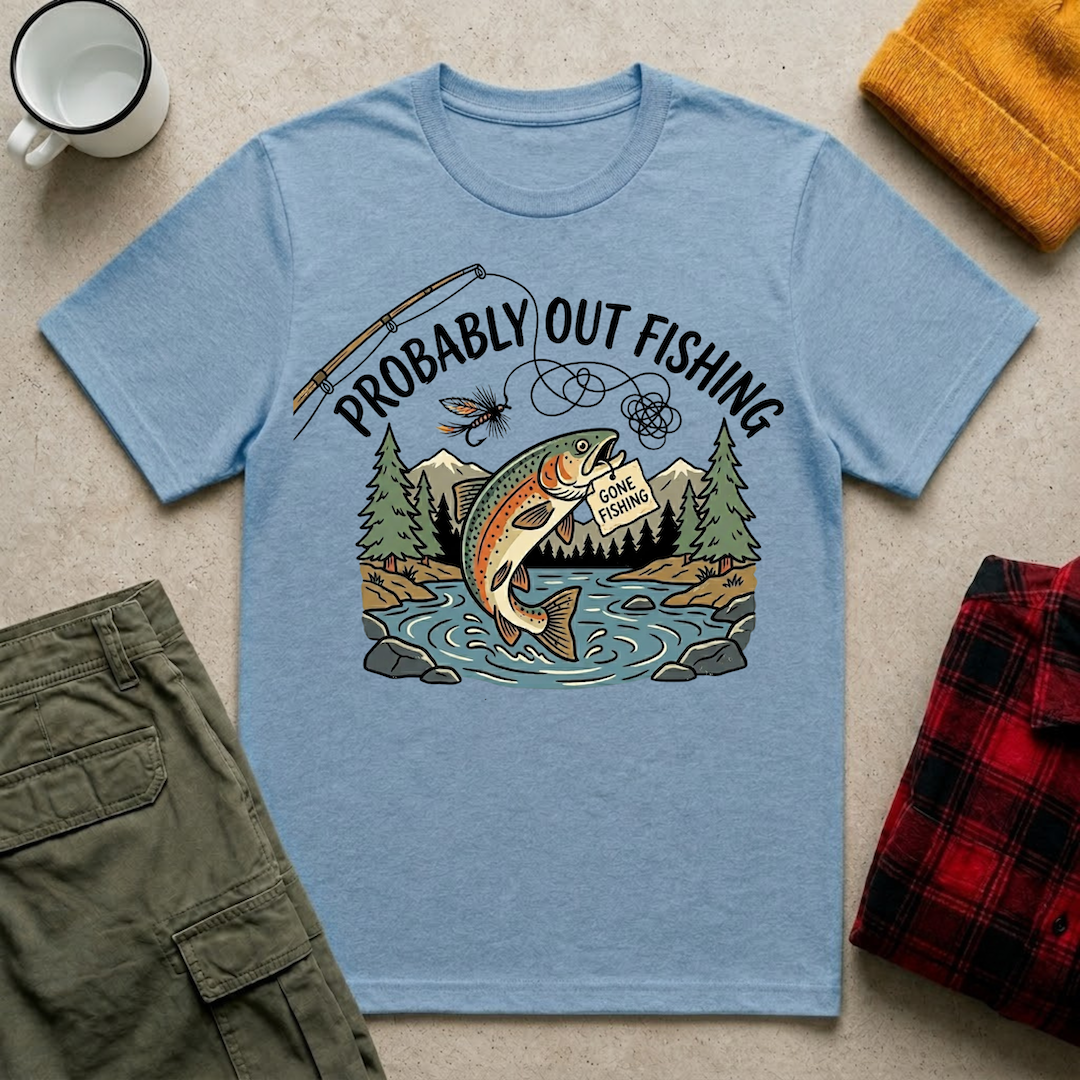 Probably Out Fishing T-Shirt