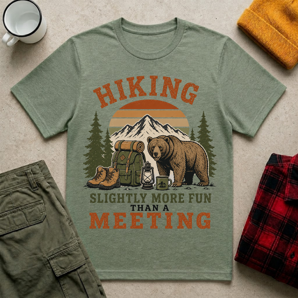Hiking bear camping T-Shirt