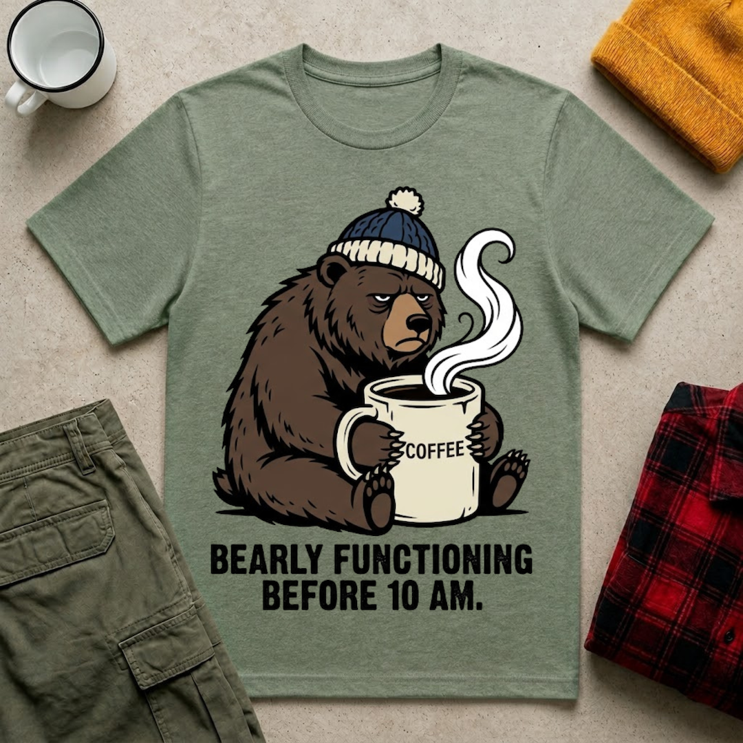 Bearly Functioning Before 10 AM T-Shirt