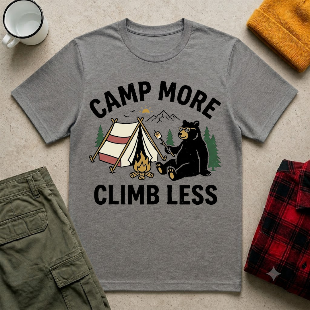 Camp More Climb Less T-Shirt