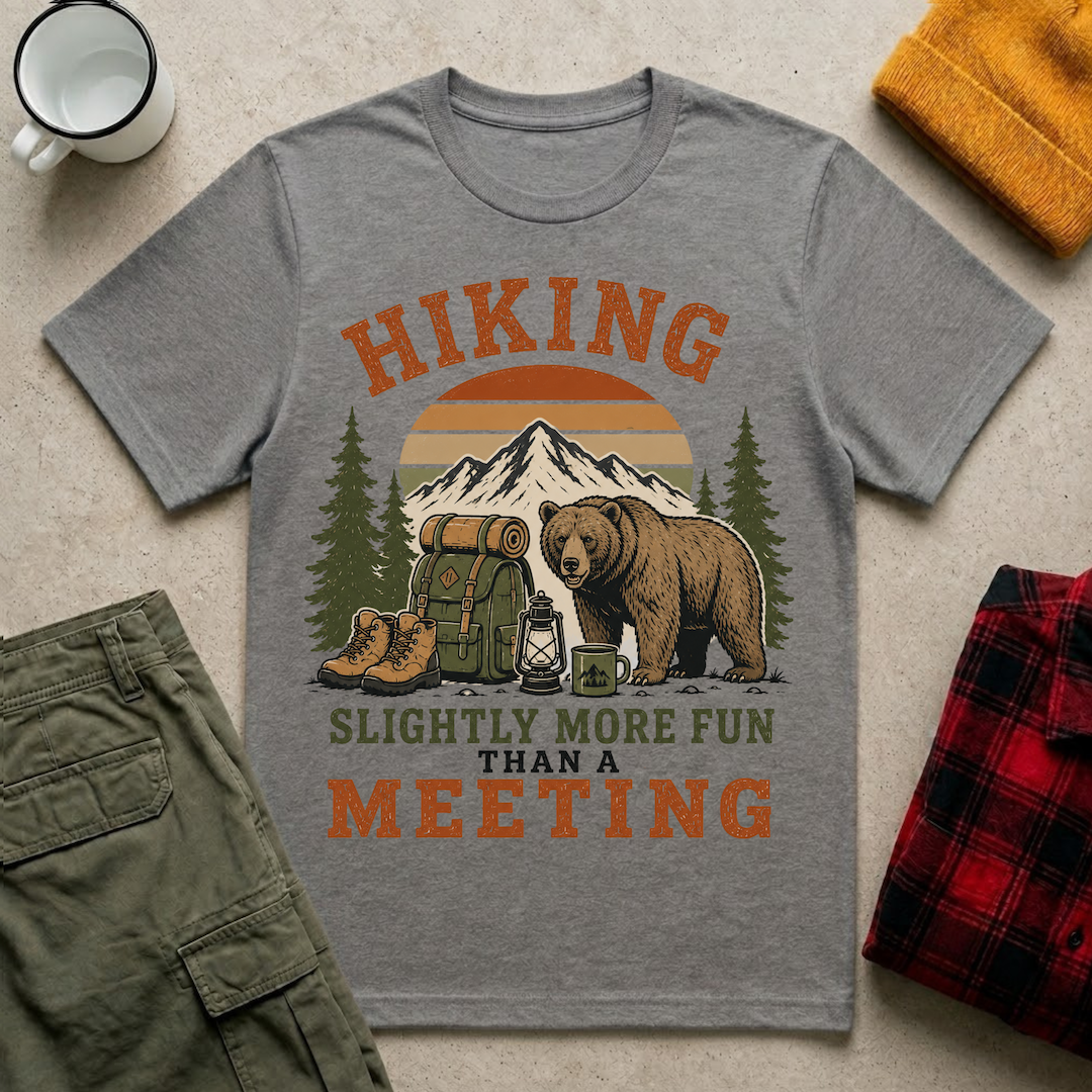 Hiking bear camping T-Shirt