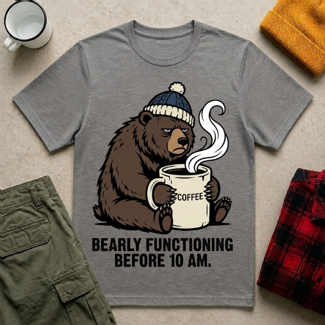Bearly Functioning Before 10 AM T-Shirt