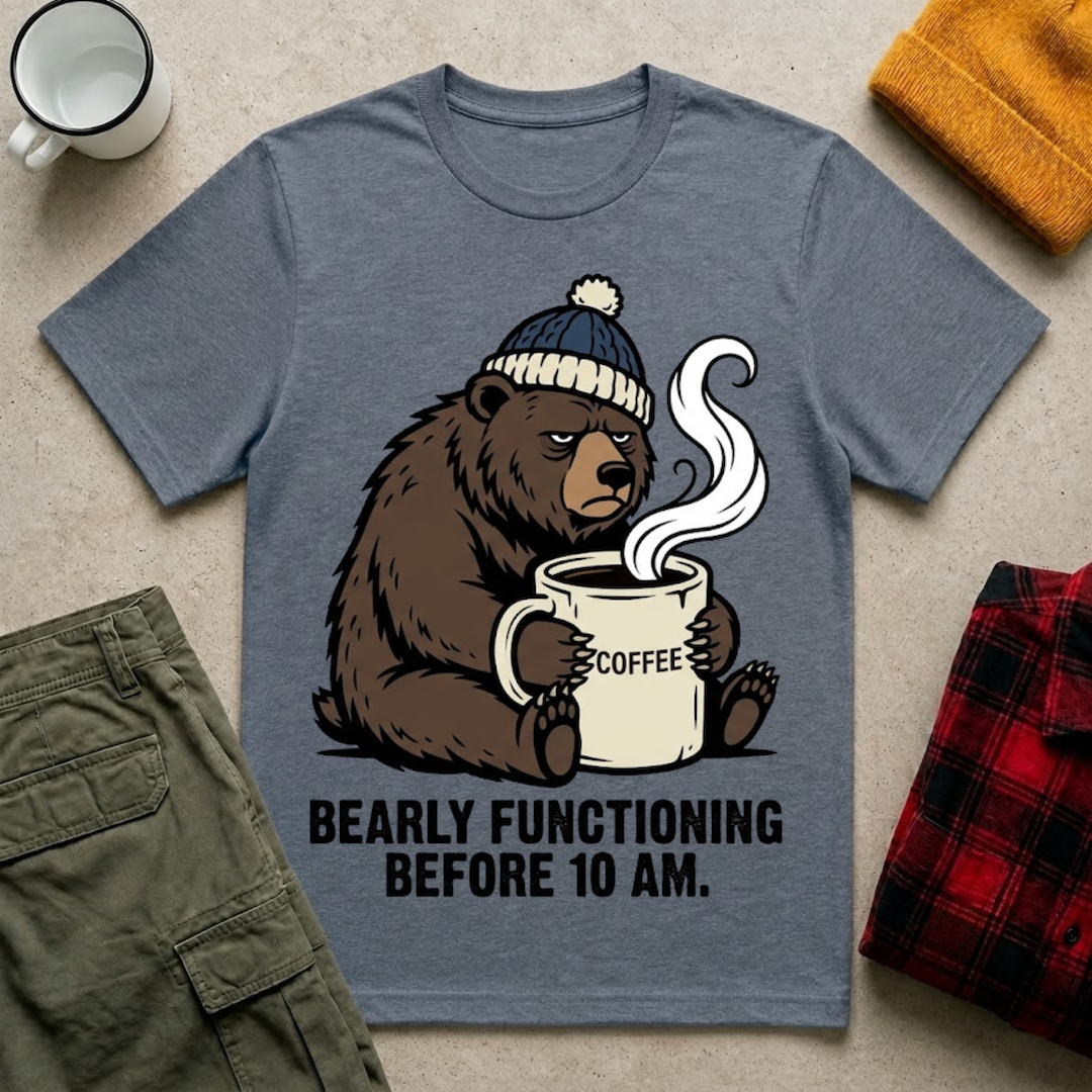 Bearly Functioning Before 10 AM T-Shirt