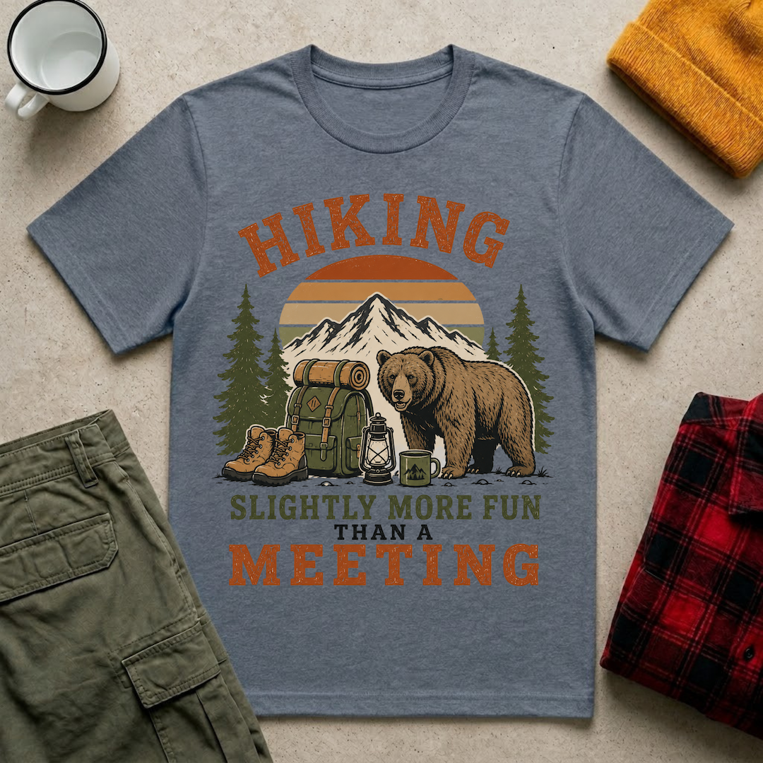 Hiking bear camping T-Shirt