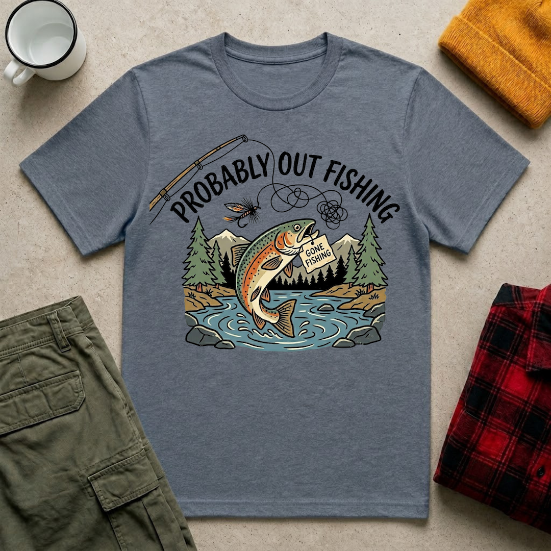 Probably Out Fishing T-Shirt