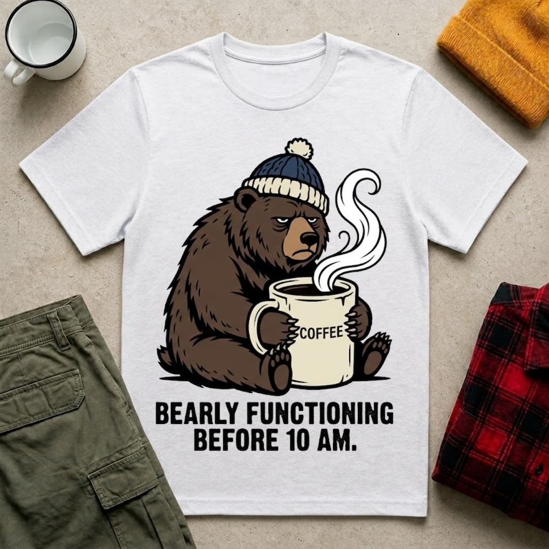 Bearly Functioning Before 10 AM T-Shirt